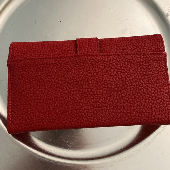 Red leather Wallet - Picture 3 of 7